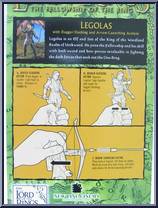 Legolas (Dagger Slashing & Arrow Launching Actions) from Lord of the Rings - Trilogy - Fellowship of the Ring - Series 2 manufactured by Toy Biz [Back]