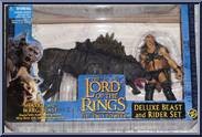 Sharku & Warg Beast from Lord of the Rings - Two Towers - Deluxe Horse & Riders manufactured by Toy Biz [Front]