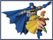 Batman (Blue Version) & Robin (Dark Knight Returns) from Mafex - DC manufactured by Medicom [Loose]