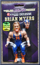 Brian Myers (Blue / Orange) from Major Wrestling Figure Podcast - Major Bendies - Exclusives manufactured by Unknown [Front]