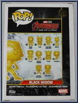 Black Widow (Gold Chrome) from Marvel - Marvel Stud10s Pop! manufactured by Funko [Back]