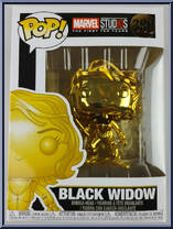 Black Widow (Gold Chrome) from Marvel - Marvel Stud10s Pop! manufactured by Funko [Front]