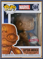 Captain America (Wood) (Special Edition) from Marvel - Marvel Universe Pop! manufactured by Funko [Front]