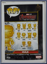 Hulk (Gold Chrome) from Marvel - Marvel Stud10s Pop! manufactured by Funko [Back]