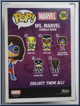 Ms. Marvel (Kamala Khan) from Marvel - Marvel Universe Pop! manufactured by Funko [Back]