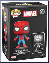 Spider-Man (Silver Metallic) from Marvel - Pop! Die-Cast manufactured by Funko [Back]