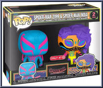 Spider-Man 2099 / Spider-Man India (Blacklight) from Marvel - Pop! Sets manufactured by Funko [Front]