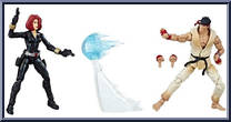Black Widow vs. Ryu from Marvel - Gamerverse - Marvel vs. Capcom manufactured by Hasbro [Loose]
