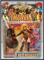 Ms. Marvel from Marvel - Hall of Fame - She-Force - Series 1 manufactured by Toy Biz [Front]