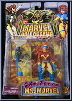 Ms. Marvel (Red / Blue Uniform) from Marvel - Hall of Fame - She-Force - Series 3 manufactured by Toy Biz [Front]