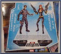 Black Widow (Black) / Winter Soldier from Marvel Legends - Twin Packs - Series 3 manufactured by Hasbro [Back]