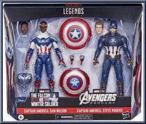 Captain America: Sam Wilson / Steve Rogers from Marvel Legends - Infinite Series - Multi-Packs manufactured by Hasbro [Front]