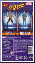 Smythe vs Peter Parker (VHS) from Marvel Legends - Infinite Series - Exclusives manufactured by Hasbro [Back]