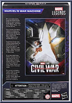 War Machine from Marvel Legends - Infinity Saga - Captain America - Civil War manufactured by Hasbro [Back]