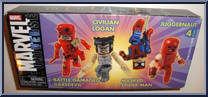 Civilian Logan / Juggernaut / Battle Damaged Daredevil / Masked Spider-Man Action Figure