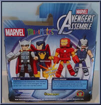 Iron Man / Power Princess from Marvel Minimates - Walgreens - Wave  2.5 manufactured by Diamond Select [Back]