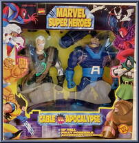 Cable / Apocalypse from Marvel - Super Heroes - 10" 2-Packs manufactured by Toy Biz [Front]