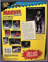 Venom (Living Skin Slime Pores) from Marvel - Super Heroes - Series 2 manufactured by Toy Biz [Back]