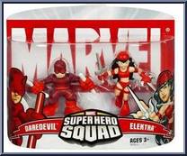 Daredevil & Elektra from Marvel Super Hero Squad - Series  2 manufactured by Hasbro [Front]