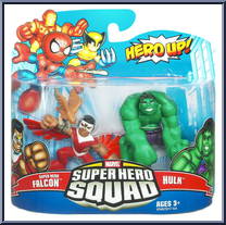 Falcon (Super Hero) & Hulk from Marvel Super Hero Squad - Series 20 manufactured by Hasbro [Front]