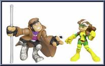 Gambit & Rogue from Marvel Super Hero Squad - Series  6 manufactured by Hasbro [Loose]