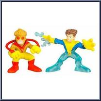 Iceman & Pyro from Marvel Super Hero Squad - Series  6 manufactured by Hasbro [Loose]