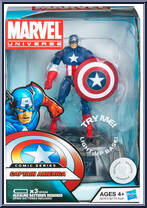 Captain America from Marvel Universe - Avengers Assemble - Comic Series 2 manufactured by Hasbro [Front]