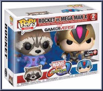 Rocket (Purple Suit) vs Mega Man X from Marvel vs Capcom - Pop! Sets manufactured by Funko [Front]