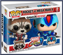 Rocket (Gray Suit) vs Mega Man X from Marvel vs Capcom - Pop! Sets manufactured by Funko [Front]