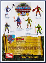 Spikor from Masters of the Universe - Classics - Basic Series manufactured by Mattel [Back]