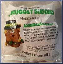 Boomerang McNugget from McDonald's - McNugget Buddies manufactured by Hasbro [Front]