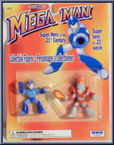 Mega Man & Fireman from MegaMan - 2" Figures manufactured by Bandai [Front]