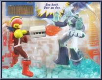 FreezeMan vs HeatGuts from MegaMan NT Warrior - 2-Packs manufactured by Mattel [Front]