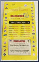 Matt Williams from MLB Headliners - 1998 Season - XL manufactured by Corinthian [Back]