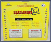 Alex Rodriguez / Dave Justice from MLB Headliners - 1998 Season - XL manufactured by Corinthian [Back]