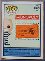 Mr. Monopoly (In Jail) from Monopoly - Pop! Vinyl Figures manufactured by Funko [Back]