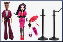 Draculaura and Clawd Wolf (Howliday Love) from Monster High - Howliday manufactured by Mattel [Loose]