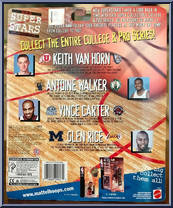 Keith Van Horn from NBA Superstars - College Pro manufactured by Mattel [Back]