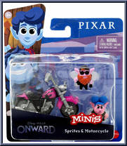 Sprites & Motorcycle from Onward - Minis manufactured by Mattel [Front]