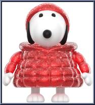 Snoopy Puffy Coat (Red Glitter)