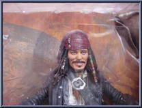 Captain Jack Sparrow (Smiling) from Pirates of the Caribbean - Curse of the Black Pearl - Series 1 manufactured by Neca [Front]
