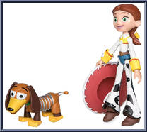 Jessie and Slinky Dog from Pixar Toybox - Basic Series manufactured by Disney [Loose]