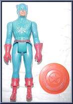 Captain America from Pocket Super Heroes - White Card manufactured by Mego [Loose]