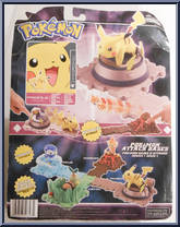 Pikachu from Pokemon - Diamond and Pearl - Attack Bases manufactured by Jakks Pacific [Back]