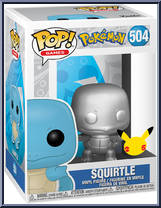 Squirtle (Silver Metallic) from Pokemon - Pop! Vinyl Figures manufactured by Funko [Front]