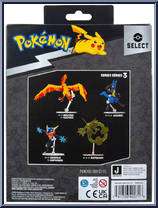 Moltres from Pokemon Select - Series 3 manufactured by Jazwares [Back]