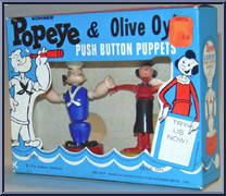Popeye / Olive Oyl from Popeye - Push Button Puppets manufactured by Kohner [Front]