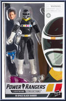 In Space Black Ranger from Power Rangers Lightning Collection - In Space manufactured by Hasbro [Front]