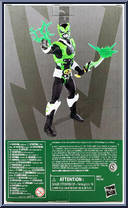 In Space Psycho Green Ranger from Power Rangers Lightning Collection - In Space manufactured by Hasbro [Back]