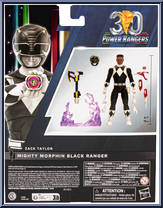Mighty Morphin Black Ranger (Remastered) from Power Rangers Lightning Collection - Mighty Morphin manufactured by Hasbro [Back]